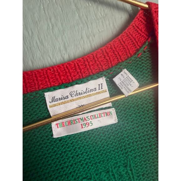 Vintage 1995 Marisa Christina II Christmas Sweater Vest Women’s 3X Gingerbread - Picture 5 of 7